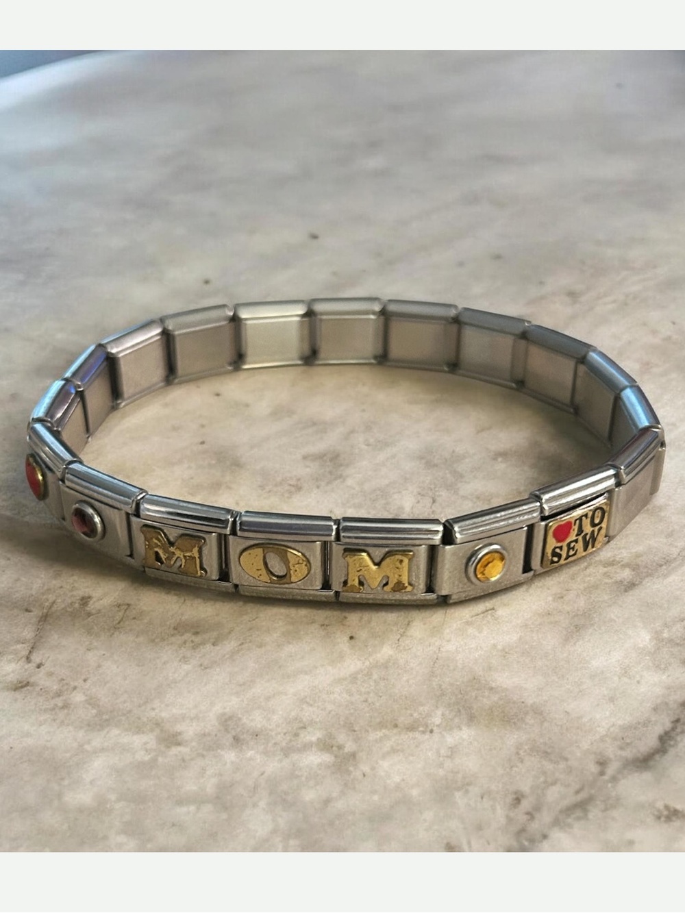 Vintage Y2K Italian D’LinQ Charm Bracelet-Mom Theme
